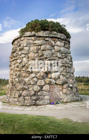 Culloden Moor Schlachtfeld Denkmal in Schottland. Stockfoto