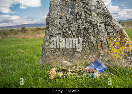 Clan-Gräber in Culloden Moor. Stockfoto