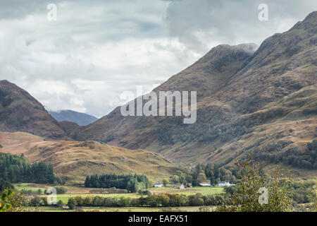 Blick über Glen Ure in Argyll, Schottland. Stockfoto