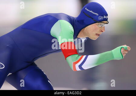 Obihiro, Japan. 14. November 2014. Sven Kramer (NED) Speed-Skating: Männer 5000m DivisionA von der ISU-Eisschnelllauf-WM im Meiji Hokkaido Tokachi Oval in Obihiro, Japan. Bildnachweis: AFLO SPORT/Alamy Live-Nachrichten Stockfoto