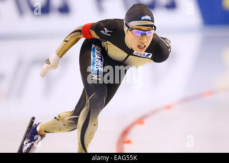 Obihiro, Japan. 14. November 2014. Shoko Fujimura (JPN)-Speed-Skating: Frauen 3000m DivisionA von der ISU-Eisschnelllauf-WM im Meiji Hokkaido Tokachi Oval in Obihiro, Japan. Bildnachweis: AFLO SPORT/Alamy Live-Nachrichten Stockfoto