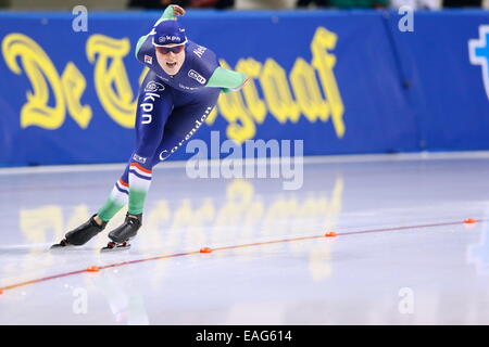 Obihiro, Japan. 14. November 2014. Marije Joling (NED) Speed-Skating: Frauen 3000m DivisionA von der ISU-Eisschnelllauf-WM im Meiji Hokkaido Tokachi Oval in Obihiro, Japan. Bildnachweis: AFLO SPORT/Alamy Live-Nachrichten Stockfoto