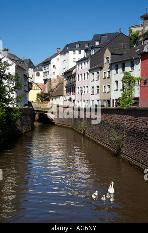 Leuk Fluss Saarburg Saarland Deutschland Stockfoto