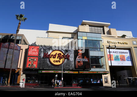 Hard Rock Cafe, Hollywood Boulevard, Los Angeles Kalifornien Stockfoto