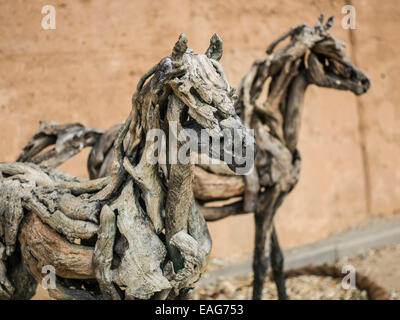 Heather Jansch Skulptur im Eden Project. Stockfoto