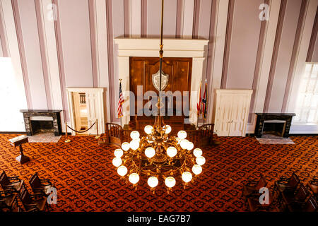 Der alte Senat Kammer im Inneren der Alabama State Capitol building in Montgomery Stockfoto