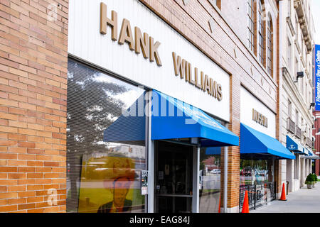 Hank Williams Museum in der Innenstadt von Montgomery Alabama Stockfoto