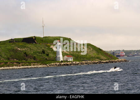 Georges Insel Leuchtturm in Halifax Harbour, N.S. Stockfoto