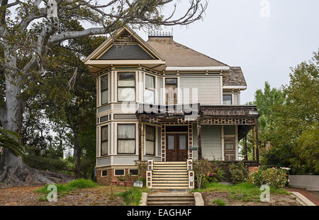 Die schönen viktorianischen Häusern an der Carroll Avenue in Echo Park. Stockfoto