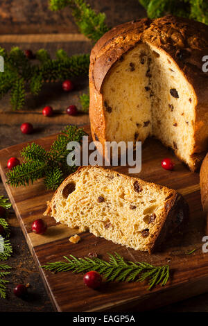 Hausgemachte Panettone Obst Kuchen bereit für Weihnachten Stockfoto