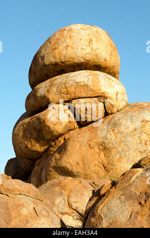 Felsformationen, Devils Marbles, in der Nähe von Tennant Creek, Northern Territory, Australien Stockfoto