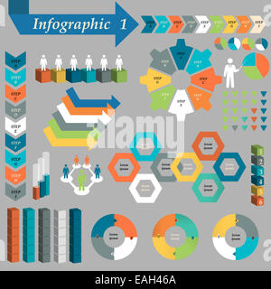 Infografik-Element gesetzt. Vektor Stockfoto