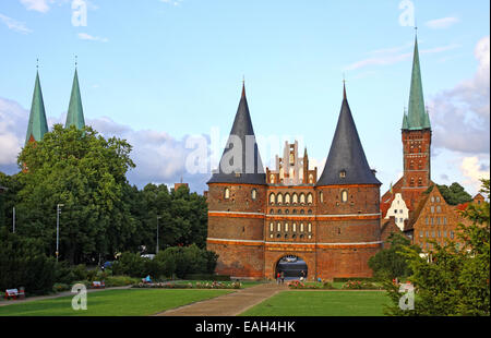 Holstentor in Lübeck Altstadt, Schleswig-Holstein, Deutschland Stockfoto