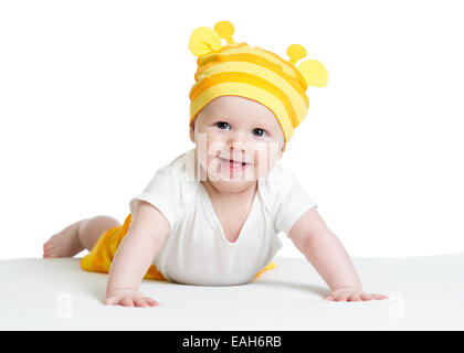 Baby Boy weared lustigen Hut lächelnd Stockfoto