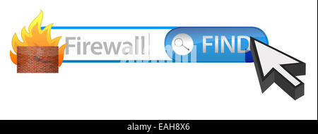 Firewall-Suche Stockfoto