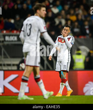 Nürnberg, Deutschland. 14. November 2014. Deutschlands Karim Bellarabi während der Europa-Cup-Qualifikation match zwischen Deutschland und Gibraltar im Grundig-Stadion in Nürnberg, 14. November 2014. Deutschland gewinnt das Spiel 4: 0. Foto: Thomas Eisenhuth/Dpa/Alamy Live News Stockfoto