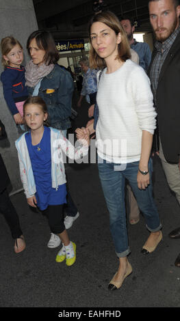 Ankunft in Nizza Flughafen mit prominenten: Sophia Coppola wo: Nizza, Frankreich: 13. Mai 2014 Stockfoto