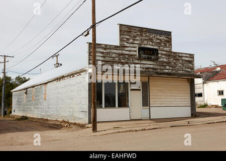 ungenutzt leer verlassen Shop auf erste Straße der Stadt Führer sk Kanada Stockfoto