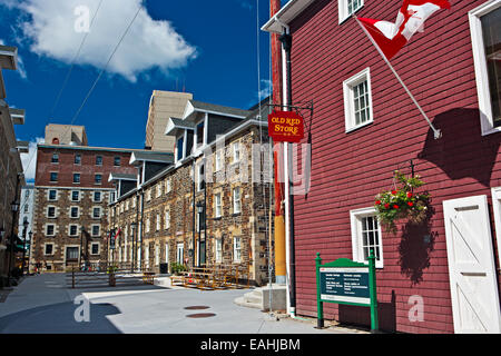 Historische Immobilien National Historic Site, Freibeuter Wharf in der Innenstadt von Halifax, Halifax Metro, Halifax Harbour, Nova Scotia, C Stockfoto