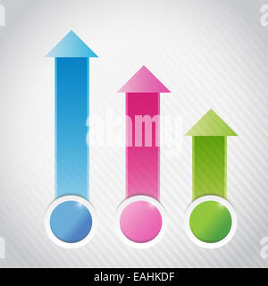 bunte Info Geschäft Grafik Illustration Grafikdesign über weiß Stockfoto