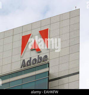 Hauptquartier von Adobe Systems-Welt in der Innenstadt von San Jose, Kalifornien USA Stockfoto