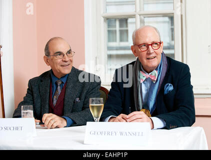 David Suchet & Geoffrey Wansell mittags die Oldie literarische 11.11.14 Stockfoto