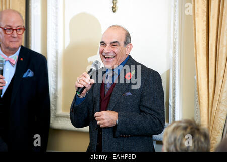 David Suchet & Geoffrey Wansell mittags die Oldie literarische 11.11.14 Stockfoto