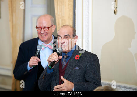 David Suchet & Geoffrey Wansell mittags die Oldie literarische 11.11.14 Stockfoto