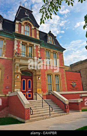 John Thurston Clark Memorial Building und New Brunswick Sports Hall Of Fame im Garrison Historic District in der Innenstadt von Freder Stockfoto