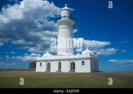 Die Macquarie Lighthouse auch bekannt als South Head oberen Light war der erste und längste Umhüllung Leuchtturm Ort in Australien Stockfoto