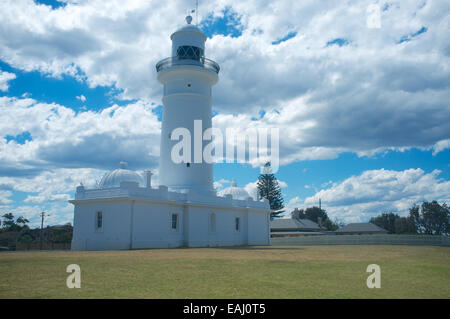 Die Macquarie Lighthouse auch bekannt als South Head oberen Light war der erste und längste Umhüllung Leuchtturm Ort in Australien Stockfoto