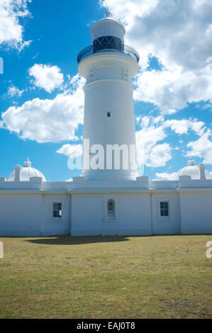 Die Macquarie Lighthouse auch bekannt als South Head oberen Light war der erste und längste Umhüllung Leuchtturm Ort in Australien Stockfoto