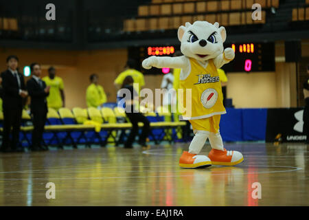 Esforta Arena Hachioji, Tokio, Japan. 15. November 2014. Sundy (Sunrockers), 15. November 2014 - Basketball: Basketball-Bundesliga "NBL" 2014-2015 zwischen Hitachi Sunrockers Tokio 73 57 Levanga Hokkaido am Esforta Arena Hachioji, Tokio, Japan übereinstimmen. © AFLO SPORT/Alamy Live-Nachrichten Stockfoto