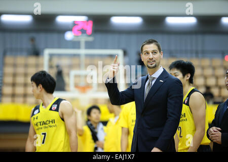 Esforta Arena Hachioji, Tokio, Japan. 15. November 2014. Olson(Sunrockers), 15. November 2014 - Basketball: Basketball-Bundesliga "NBL" 2014-2015 zwischen Hitachi Sunrockers Tokio 73 57 Levanga Hokkaido am Esforta Arena Hachioji, Tokio, Japan übereinstimmen. © AFLO SPORT/Alamy Live-Nachrichten Stockfoto