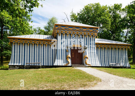 Wachen Zelt, Drottningholm Palace Gardens, Stockholm, Schweden Stockfoto