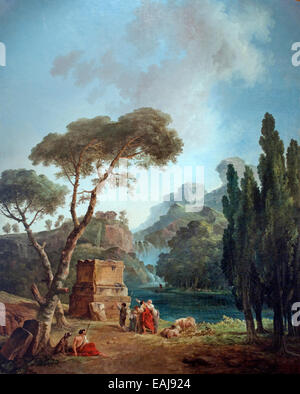 Die Arkadischen Hirten Hubert Robert Paris, 1733 - Paris, 1808 Frankreich Französisch Stockfoto