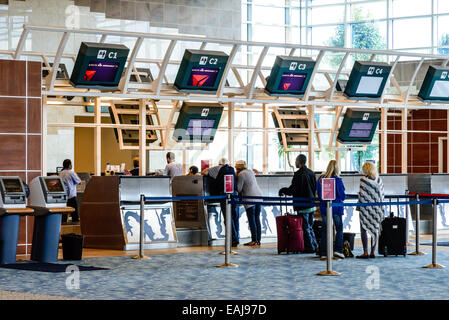 Check-in Schalter, Flughafen Springfield-Branson, Missouri Stockfoto