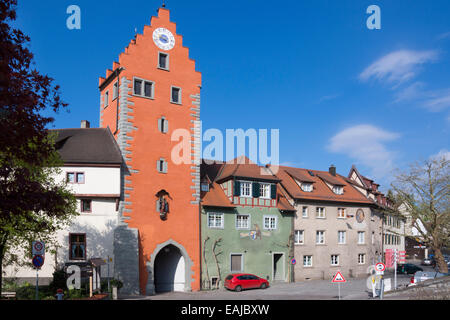 Obertor, Stadttor, Bodensee, Meersburg, Baden-Württemberg, Deutschland, Europa Stockfoto