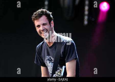 BENICASIM, Spanien - 18.Juli: Toundra Band konzertante Aufführung beim FIB (Festival Internacional de Benicassim) 2013 Festival. Stockfoto