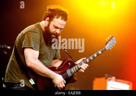 BENICASIM, Spanien - 18.Juli: Toundra Band konzertante Aufführung beim FIB (Festival Internacional de Benicassim) 2013 Festival. Stockfoto