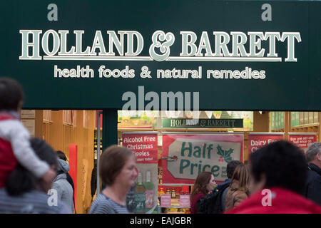 Holland und Barrett Gesundheits-Shop. Stockfoto