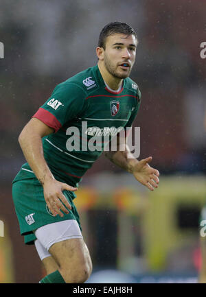 Leicester, UK. 16. November 2014. Tommy Bell von Leicester Tigers - Rugby Union - Aviva Premiership - Leicester Tigers Vs Sarazenen - Saison 2014/15 16. November 2014 - Foto Malcolm Couzens/Sportimage. Bildnachweis: Csm/Alamy Live-Nachrichten Stockfoto