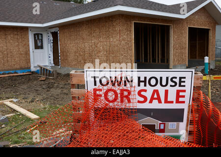 Stadthaus zu verkaufen im Bau Saskatchewan Kanada Stockfoto