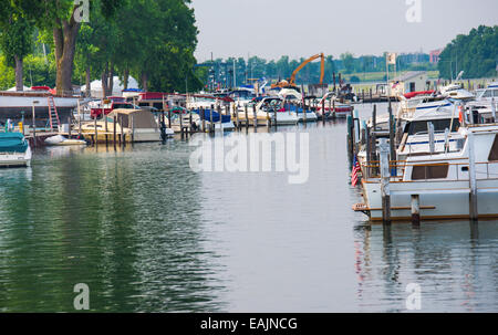 Bootshafen Süd Detroit River in der Nähe von Lake Erie Stockfoto