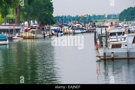 Bootshafen Süd Detroit River in der Nähe von Lake Erie Stockfoto