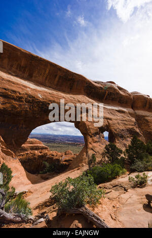 Partition Arch Arches-Nationalpark, Moab, Utah, USA. Stockfoto