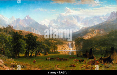 Albert Bierstadt - die Rocky Mountains, Lander Peak 1863 Stockfoto