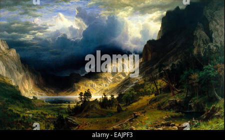 Sturm in den Rocky Mountains, Mount Rosalie (1866), Albert Bierstadt Stockfoto