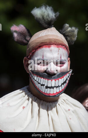 Buenos Aires, Argentinien. 16. November 2014. Eine verschleierte Person beteiligt sich an der Zombie Walk, in Buenos Aires, Hauptstadt von Argentinien, am 16. November 2014. Bildnachweis: Martin Zabala/Xinhua/Alamy Live-Nachrichten Stockfoto