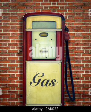 Oldtimer Tankstelle Pumpe Stockfoto